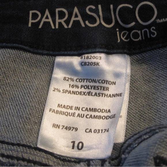 Parasuco skinny leg jeans in a dark denim. Lots of stretch for a fitted look. - Picture 4 of 12